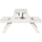 Picknicktafel 105x134x75 cm massief grenenhout wit