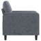 Fauteuil 60 cm fluweel donkergrijs