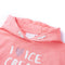 Kindertrui met capuchon 128 felroze
