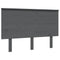 Hoofdbord 124x6x82,5 cm massief grenenhout grijs