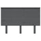 Hoofdbord 124x6x82,5 cm massief grenenhout grijs