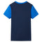 Kindershirt 140 blauw en marineblauw