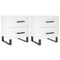 Nachtkastjes 2 st 40x35x47,5 cm bewerkt hout wit