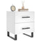 Nachtkastjes 2 st 40x35x47,5 cm bewerkt hout wit