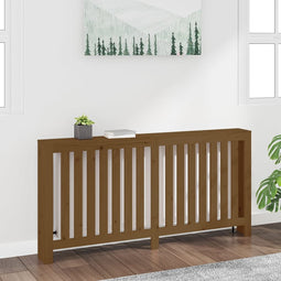 Radiatorombouw 169x19x84 cm massief grenenhout honingbruin