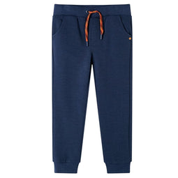 Kinderjoggingbroek 116 gemleerd marineblauw