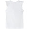 Kindershirt met ruches aan de mouwen glitterprint 92 ecru