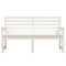 Tuinbank 159,5x48x91,5 cm massief grenenhout wit