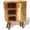 Kast met 1 deur vintage-stijl massief gerecycled hout
