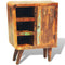 Kast met 1 deur vintage-stijl massief gerecycled hout