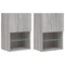 Tv-meubels met LED-verlichting 2 st 40,5x30x60 cm grijs sonoma