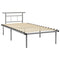 Bedframe metaal grijs 100x200 cm