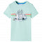 Kindershirt busjesprint 128 lichtmintkleurig