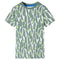 Kindershirt 140 ecru en donkerklimopgroen