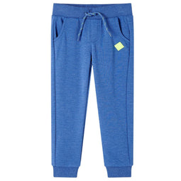 Kinderjoggingbroek 116 gemleerd blauw