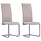 Eetkamerstoelen 2 st kunstleer cappuccino