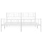Bedframe met hoofd- en voeteneinde metaal wit 180x200 cm