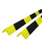 Hoekbeschermers 2 st 4,5x4,5x104 cm PU geel en zwart