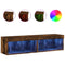 Tv-meubels met LED-verlichting 2 st 60x30x30 cm gerookt eiken
