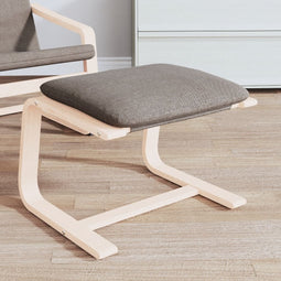 Voetenbank 51x41x40 cm stof taupe