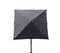 INOWA Zweefparasol 3x3 mtr Aluminum-donkergrijs