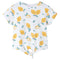 Kindershirt met knoop in de zoom 104 ecru