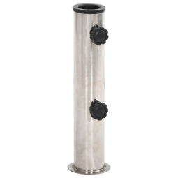 Parasolvoet voor 38/48 mm stok staal zilverkleurig