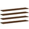 Wandschappen 4 st 100x20x1,5 cm bewerkt hout bruineikenkleurig