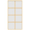 Schuifdeur 102,5x205 cm mat ESG-glas en aluminium goudkleurig