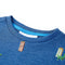 Kindershirt 92 gemleerd donkerblauw