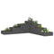 Plantenbak 4-laags 106x104,5x36 cm massief grenenhout grijs