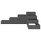 Plantenbak 4-laags 106x104,5x36 cm massief grenenhout grijs
