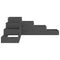 Plantenbak 4-laags 106x104,5x36 cm massief grenenhout grijs