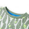 Kindershirt 128 ecru en donkerklimopgroen
