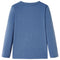 Kindershirt met lange mouwen os en adelaarsprint 116 gemleerd blauw