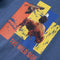 Kindershirt met lange mouwen os en adelaarsprint 116 gemleerd blauw