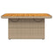 Tuintafel 90x55x71 cm poly rattan en acaciahout beige