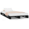 Palletbed massief grenenhout zwart 90x190 cm 3FT Single