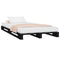 Palletbed massief grenenhout zwart 90x190 cm 3FT Single