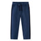 Kinderbroek met zwarte bies 92 marineblauw