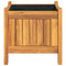 Plantenbak met voering 31x31x30 cm massief acaciahout