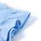 Kindershirt met ruches aan de mouwen glitterprint 140 lichtblauw