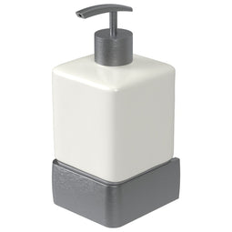 Haceka Aline Zeepdispenser Grijs Aluminium Keramiek = Haceka Aline Zeepdispenser Grijs Aluminium...