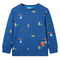 Kindertrui 116 gemleerd donkerblauw
