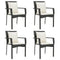 Tuinstoelen 4 st met kussens poly rattan zwart