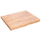 Wastafelblad 60x50x2 behandeld massief hout lichtbruin