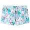 Kindershorts met trekkoord 128 ecru en donkermint