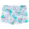 Kindershorts met trekkoord 128 ecru en donkermint