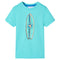 Kindershirt met korte mouwen 140 zeeblauw