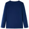 Kindershirt met lange mouwen dinosaurusontwerp 140 marineblauw